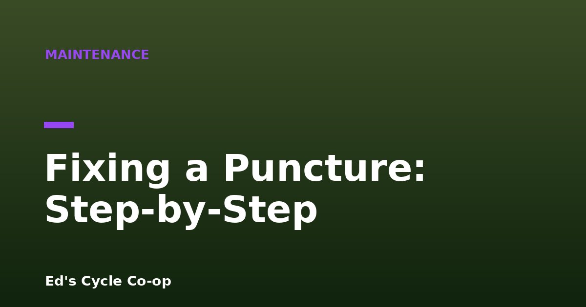 Fixing a Puncture: Step-by-Step